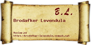 Brodafker Levendula névjegykártya